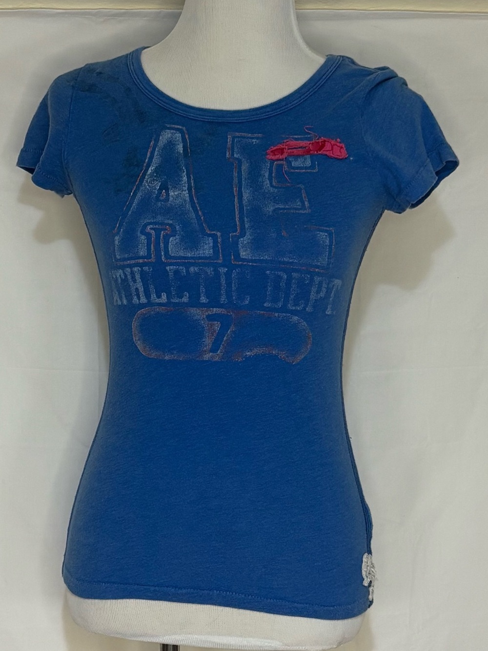 Y2k American Eagle blue baby tee size XS